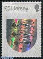 Jersey 2015 Definitive 1v (only Hologram 5 Pound), Mint NH, History - Various - Coat Of Arms - Holograms - Hologramas