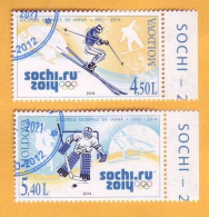 2014 Moldova Moldavie Moldau  Used  Winter Olympic Games Sochi Russia  2v - Winter 2014: Sotschi