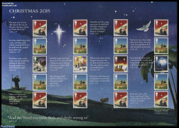 Great Britain 2015 Christmas Smiler Sheet (s-a), Mint NH, Nature - Religion - Animals (others & Mixed) - Camels - Catt.. - Nuevos