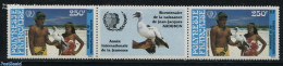 French Polynesia 1985 Int. Yout Year, Gutterpair, Mint NH, Nature - Various - Birds - International Youth Year 1984 - Nuevos