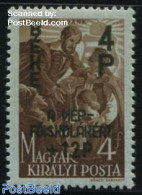 Hungary 1945 Schools Overprint With Reversed N 1v, Mint NH, Various - Errors, Misprints, Plate Flaws - Nuevos