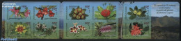 New Caledonia 2015 Flowers 10v S-a In Booklet, Mint NH, Nature - Flowers & Plants - Stamp Booklets - Neufs