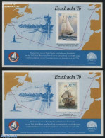 Netherlands, Memorial Stamps 1976 Eendracht 2 S/s, Imperforated, Mint NH, Transport - Ships And Boats - Barche