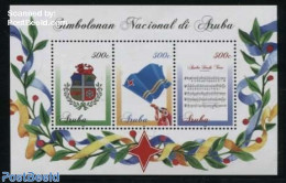 Aruba 2016 National Symbols S/s, Mint NH, History - Performance Art - Coat Of Arms - Flags - Music - Staves - Muziek