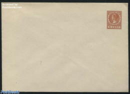 Netherlands 1930 Envelope 6c Brown, Black Network, Unused Postal Stationary - Cartas & Documentos