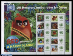 United Nations, New York 2016 Angry Birds Personal Stamps 10v M/s (Personal Tabs May Vary), Mint NH, Performance Art -.. - Cinéma