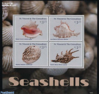 Saint Vincent 2016 Seashells 4v M/s, Mint NH, Nature - Shells & Crustaceans - Vita Acquatica