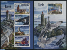 Mozambique 2016 Lighthouses 2 S/s, Mint NH, Nature - Various - Birds - Lighthouses & Safety At Sea - Fari