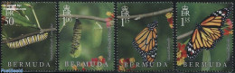 Bermuda 2016 Monarch Butterfly 4v, Mint NH, Nature - Butterflies - Insects - Bermuda