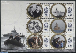 New Zealand 2016 75 Years Navy S/s, Mint NH, History - Science - Transport - Women - Astronomy - Helicopters - Ships A.. - Ungebraucht