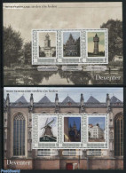 Netherlands - Personal Stamps TNT/PNL 2011 Cities In The Past And Present 2 S/s, Deventer, Mint NH, Nature - Various -.. - Moulins
