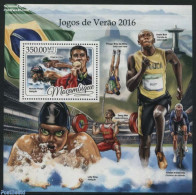 Mozambique 2016 Olympic Games Rio S/s, Mint NH, Sport - Athletics - Cycling - Olympic Games - Swimming - Weightlifting - Atletismo