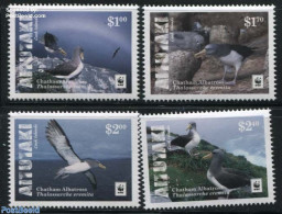 Aitutaki 2016 WWF, Chatham Albatross 4v (with White Borders), Mint NH, Nature - Birds - World Wildlife Fund (WWF) - Aitutaki