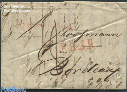 Netherlands 1824 Folding Letter To Bordeaux, Postal History - ...-1852 Vorläufer
