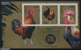 Curaçao 2017 Year Of The Rooster S/s, Mint NH, Nature - Various - Birds - Poultry - New Year - Nieuwjaar