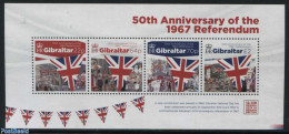 Gibraltar 2017 50th Anniv. Of The 1967 Referendum S/s, Mint NH, History - History - Gibraltar
