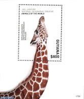 Guyana 2017 Animals Of The World, Giraffe S/s, Mint NH, Nature - Animals (others & Mixed) - Giraffe - Wild Mammals - Guyane (1966-...)