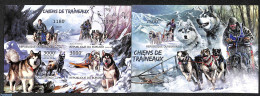 Burundi 2012 Sledge Dogs  2 S/s, Imperforated, Mint NH, Nature - Dogs - Otros & Sin Clasificación