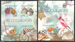 Burundi 2012 Shells 2 S/s, Mint NH, Shells & Crustaceans - Vie Marine