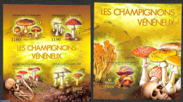 Burundi 2012 Mushrooms  2 S/s, Imperforated, Mint NH - Altri & Non Classificati