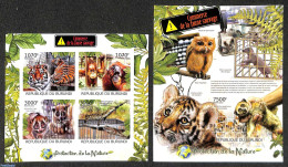 Burundi 2012 Animal Trade  2 S/s, Imperforated, Mint NH, Nature - Animals (others & Mixed) - Cat Family - Crocodiles -.. - Andere & Zonder Classificatie