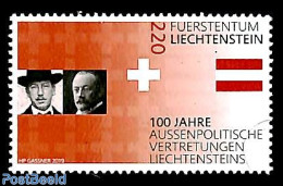 Liechtenstein 2019 Foreign Policies Centenary 1v, Mint NH, History - Politicians - Nuevos