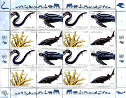 United Nations, Vienna 2019 Endangered Species M/s, Mint NH, Nature - Fish - Turtles - Fische