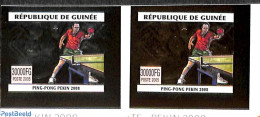 Guinea, Republic 2005 Olympic Games, Table Tennis 2v Imperforated (silver/gold), Mint NH, Sport - Olympic Games - Tabl.. - Tennis Tavolo