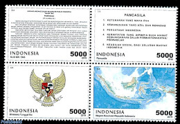 Indonesia 2019 4 Pillars 4v [+], Mint NH, History - Various - Coat Of Arms - Maps - Geography