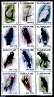 Suriname, Republic 2019 Parrots 12v, Sheetlet, Mint NH, Nature - Birds - Parrots - Suriname