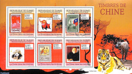 Guinea, Republic 2009 Chinese Stamps 6v M/s, Mint NH, Stamps On Stamps - Postzegels Op Postzegels