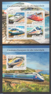 Mozambique 2016 Railways Europe 2 S/s, Mint NH, Transport - Railways - Trains