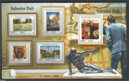 Niger 2015 Salvador Dalí 5v M/s, Mint NH, Art - Paintings - Níger (1960-...)