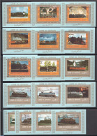 Umm Al-Quwain 1972 Locomotivs 16 S/s, Mint NH, Transport - Railways - Trains