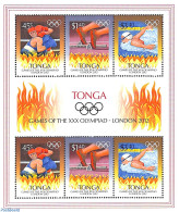 Tonga 2012 Olympic Games M/s, Mint NH, Sport - Boxing - Olympic Games - Swimming - Pugilato