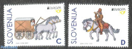 Slovenia 2020 Europa, Old Postal Roads 2v, Mint NH, History - Nature - Europa (cept) - Horses - Post - Correo Postal