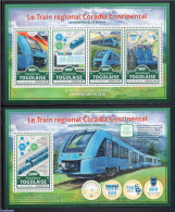 Togo 2016 Railways 2 S/s, Mint NH, Transport - Railways - Trenes