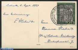 Germany, Federal Republic 1951 Luebeck, Church Stamp With Special Postmark On Card, Postal History, Religion - Churche.. - Cartas & Documentos