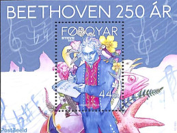 Faroe Islands 2020 Ludwig Von Beethoven S/s, Mint NH, Performance Art - Music - Art - Composers - Muziek