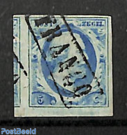 Netherlands 1852 5c, Used, FRANCO Box, Used Stamps - Usati