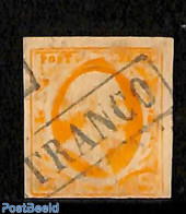 Netherlands 1852 15c, Used, FRANCO Box, Used Stamps - Usati