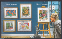 Niger 2015 Henri Matisse 5v M/s, Mint NH, Art - Paintings - Hobby & Collectables Store - Postcards - Art - Matisse, He.. - Niger (1960-...)