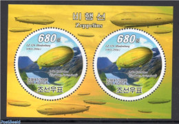 Korea, North 2008 Zeppelins 2v M/s, Mint NH, Transport - Aircraft & Aviation - Zeppelins - Avions