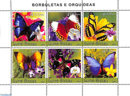 Guinea Bissau 2004 Butterflies 6v M/s, Mint NH, Nature - Butterflies - Guinea-Bissau