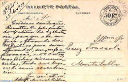 Brazil 1910 Illustrated Postcard 50r From BENTO GONCALVES To Montebello, Used Postal Stationary, Transport - Ships And.. - Brieven En Documenten