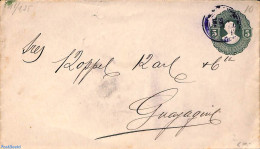 Ecuador 1899 Envelope 5c, To Guayaguil, Used Postal Stationary - Ecuador