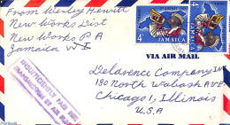 Jamaica 1963 Airmail Letter To USA, Postal History - Jamaica (1962-...)