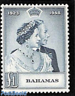Bahamas 1948 1 Pound, Stamp Out Of Set, Unused (hinged), History - Kings & Queens (Royalty) - Case Reali
