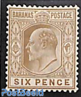 Bahamas 1902 6d, WM CA-crown, Stamp Out Of Set, Unused (hinged) - Otros & Sin Clasificación