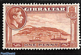 Gibraltar 1938 1d, Perf. 13.5, WM Upright, Stamp Out Of Set, Unused (hinged), Transport - Ships And Boats - Barche